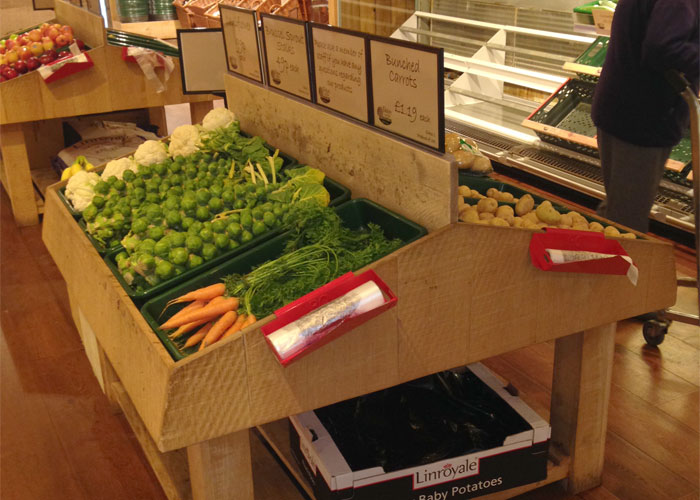 farmshop vegetable displays