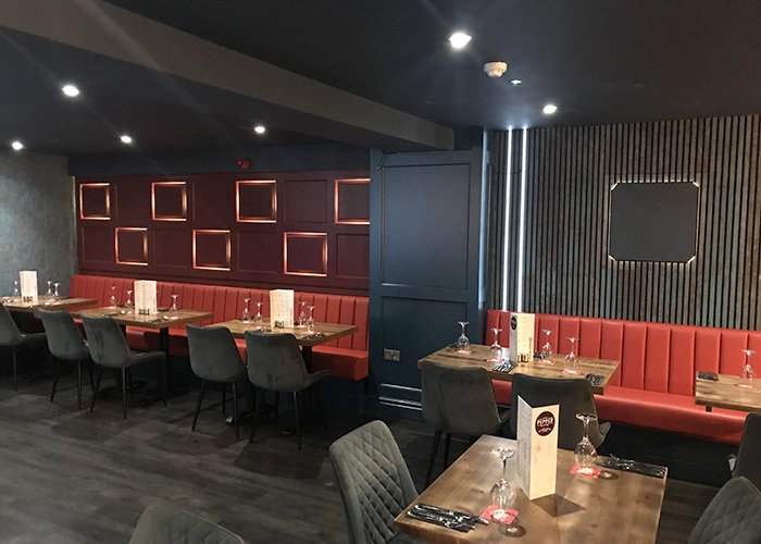 Dining areas in the Pepper Bistro Indian Bistro Fit Out Project